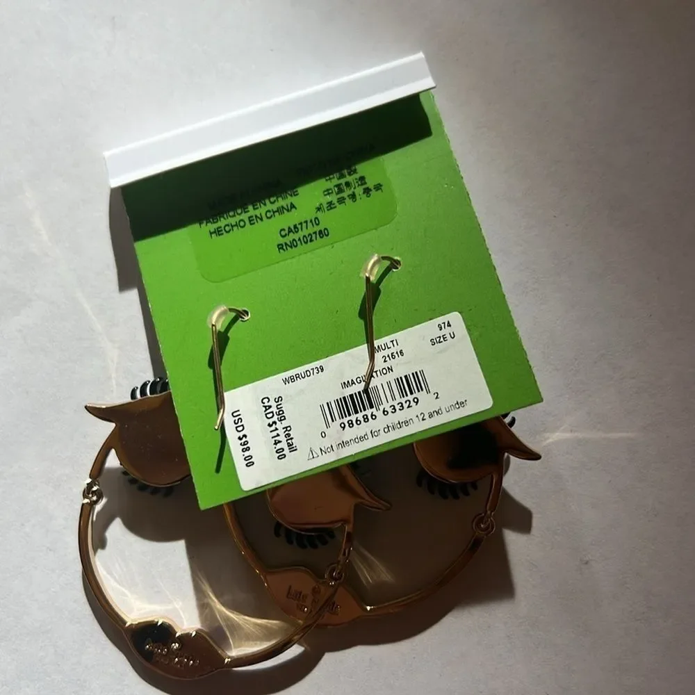 Kate spade face hoop earrings